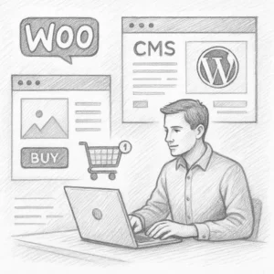 Ilustrácia návrhu a vývoja e-shopu vo WooCommerce s CMS WordPress