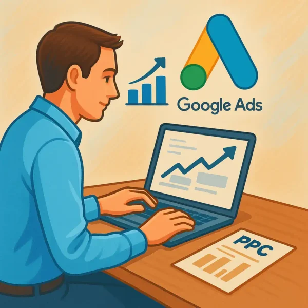 ilustrácia správcu Google Ads kampane s bonusom