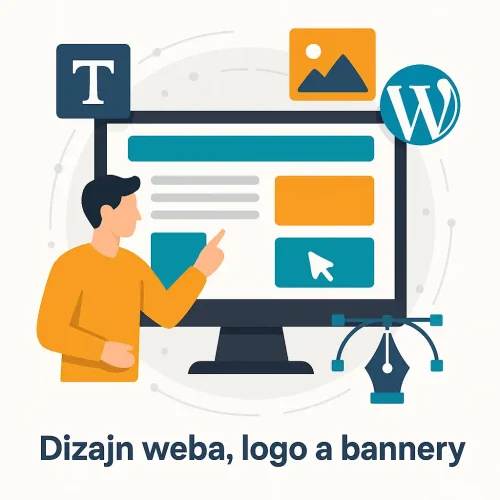 Dizajn weba, logo a bannery pre moderné a efektívne online prezentácie