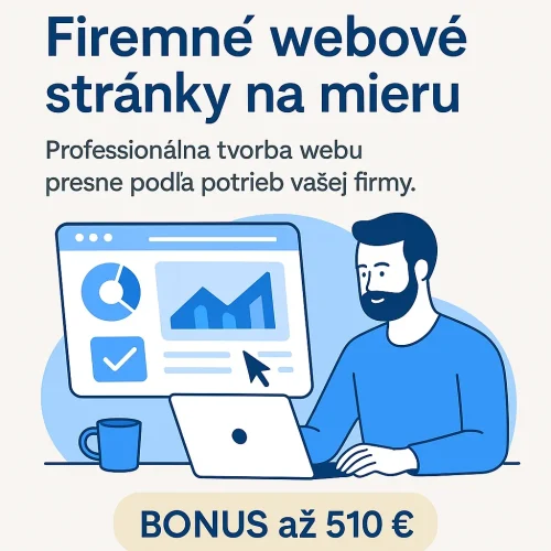 Ilustrácia moderného firemného webu – tvorba na mieru pre podnikanie